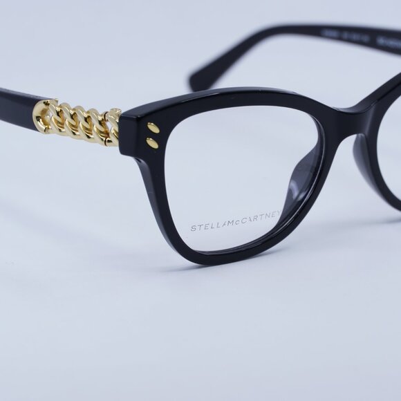 🕶️ New Stella McCartney SC50005I 001 Eyeglasses - Black/Gold Frame 53mm - Picture 5 of 10